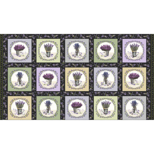 Maywood Studio Lavender Sachet Block Panel Black MASD-10040-K
