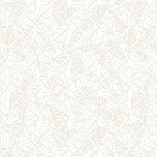 RJR Fabrics Gray Matter Optical Leaves Ivory on White RJ1421-IW3