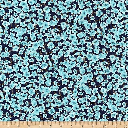 Mook Spring Time Floral Cluster Aqua 115656