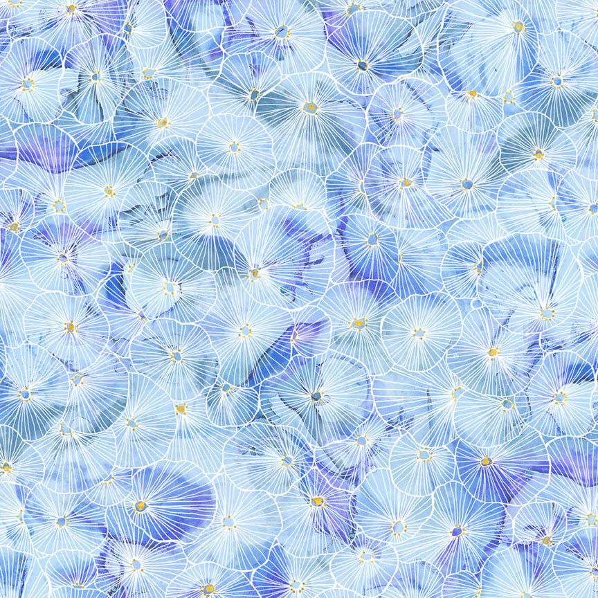 1905 P&B Textiles Painted Sea Linear Bursts PSEA05945LB