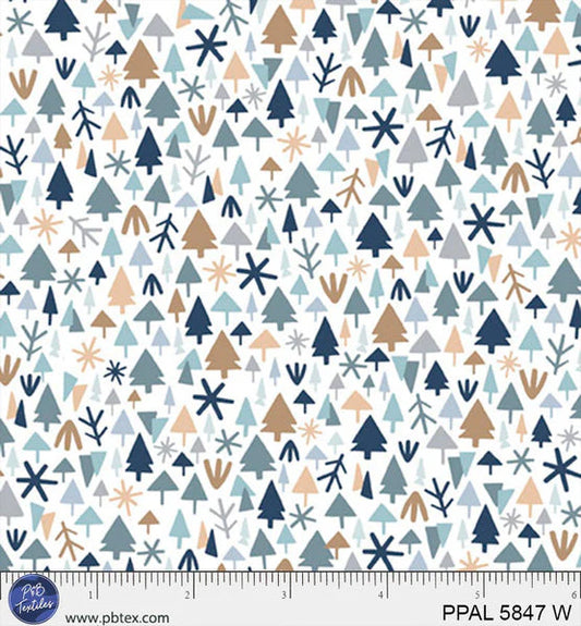 1908 P&B Textiles Polar Pals Tiny Trees PPAL05847W