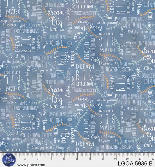 1914 P&B Textiles Let's Go On An Adventure 4-Way Phrases LGOA05936B