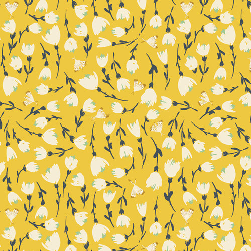 Art Gallery Fabrics The Open Road Discovered Sunshine Yellow TOR-23864