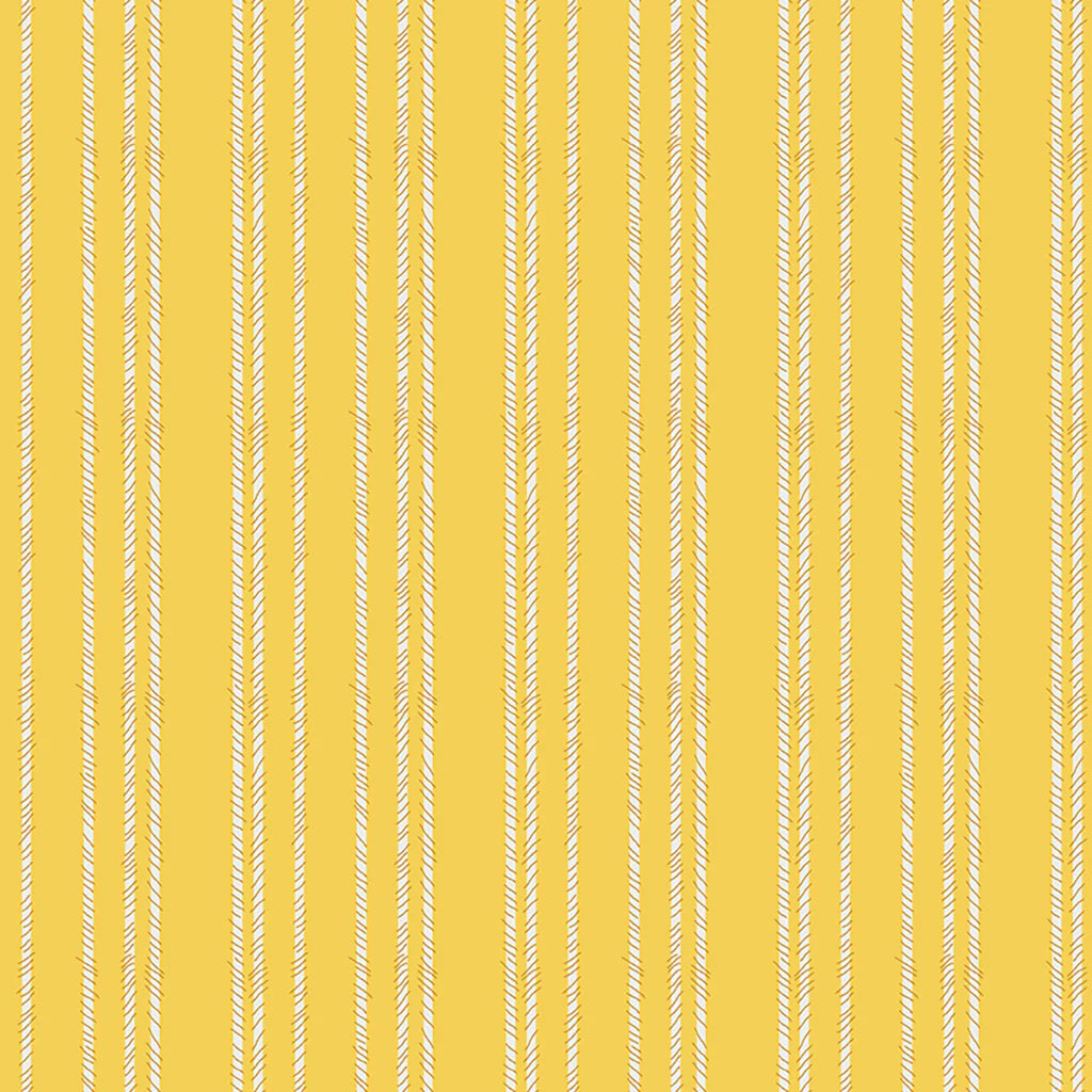Clothworks Crocodile Smile Stitchy Stripe Gold Y3395-68