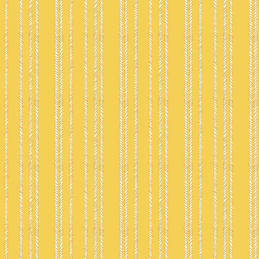 Clothworks Crocodile Smile Stitchy Stripe Gold Y3395-68