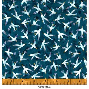 Windham Fabrics Icy World Seagulls Navy 52971D-4