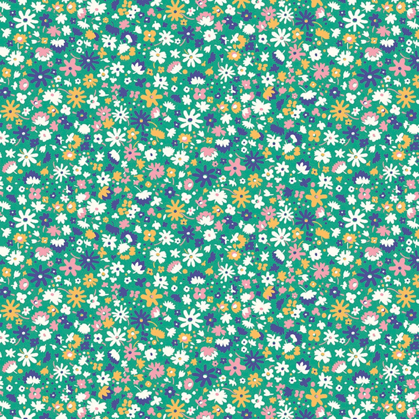1942 Liberty Fabrics Carnaby Bloomsbury Blossom Verde 04775949C