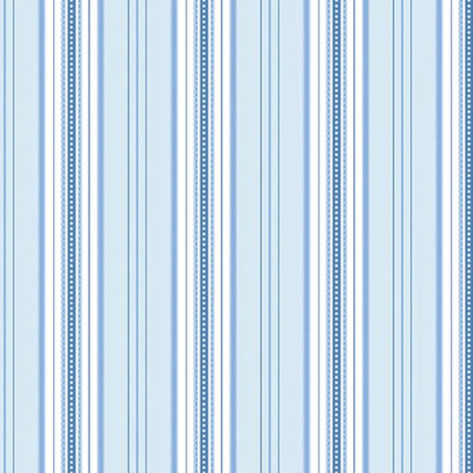 Benartex French Romance Simone Stripe Blue White 13333-52