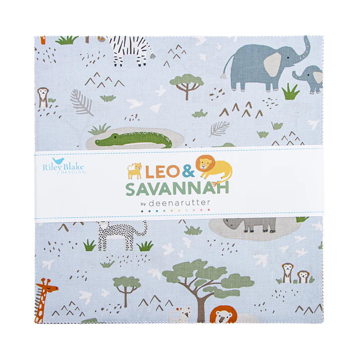 X2023 Riley Blake Designs Leo & Savannah 10" Stacker 42 pieces