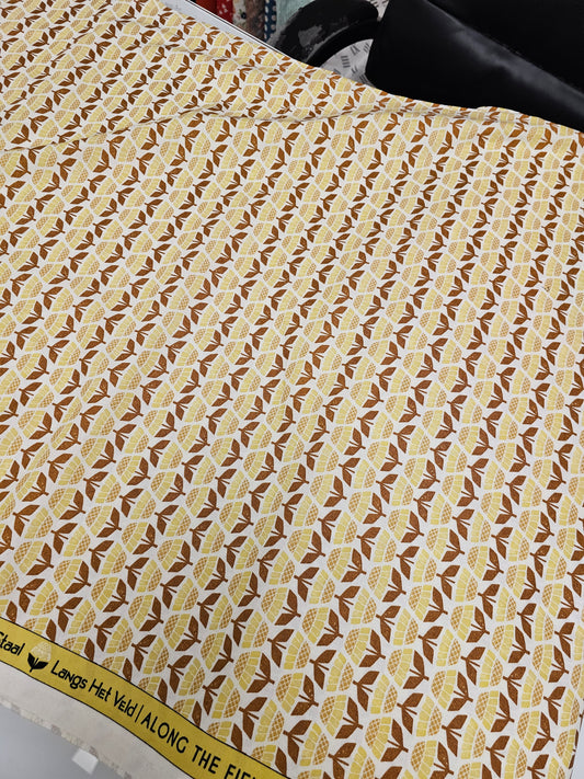 Cotton + Steel Along The Fields Helenium Mellow Yellow LV301-MY3