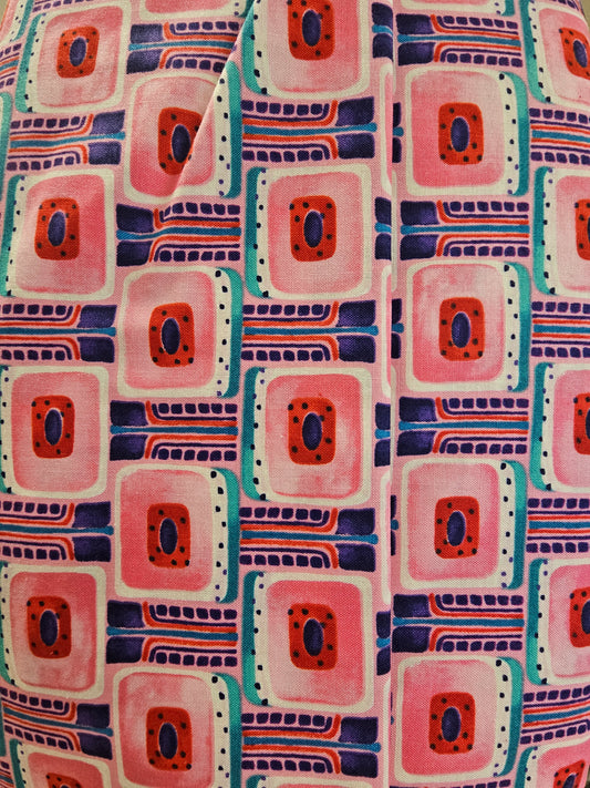 RJR Fabrics Floret Geometric Flower Board Pink