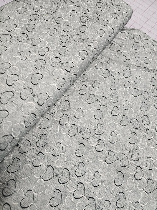 Mook Heather Hearts Charcoal 110581
