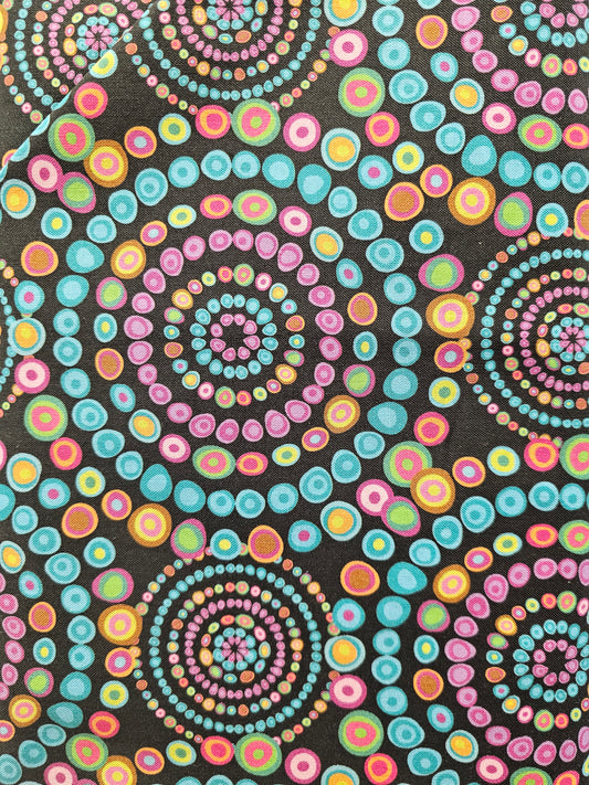Suite B Fabrics In Motion Circles on Black