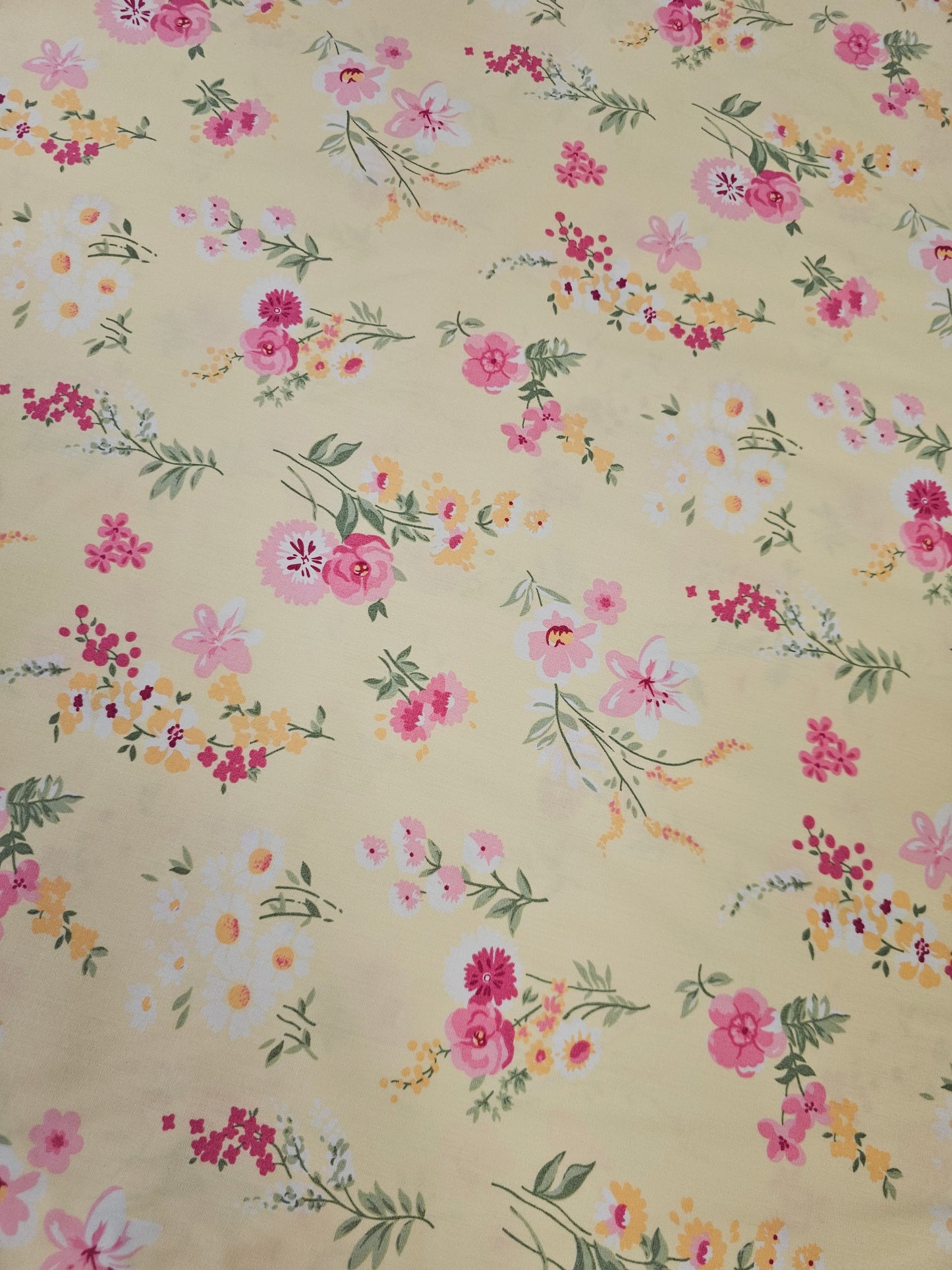 Mook Fabrics Spring Time Flower Nosegay Yellow 115686