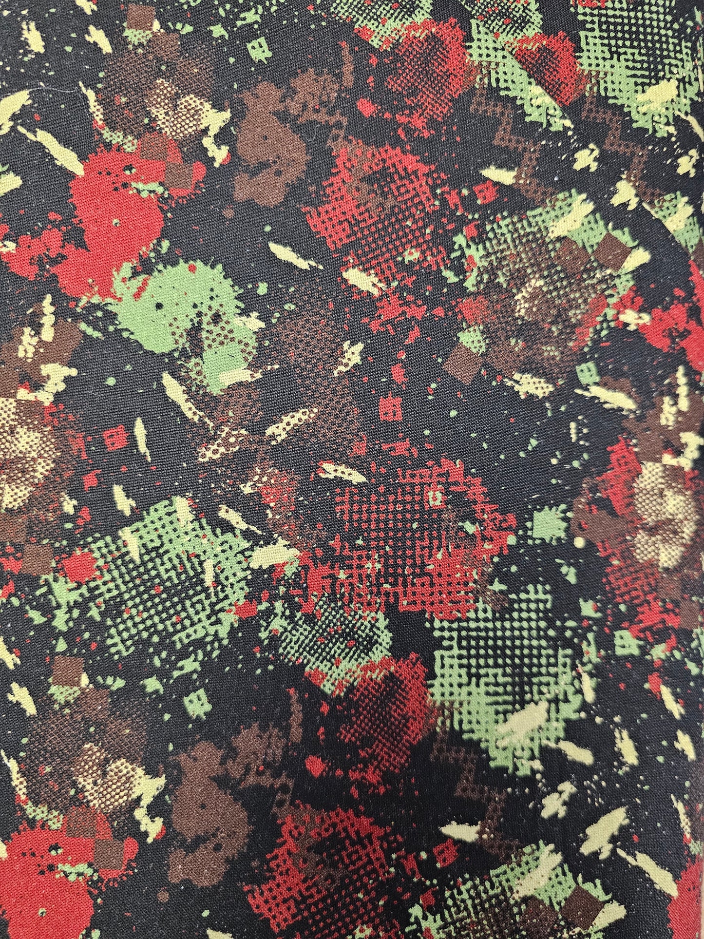 Mook Fabrics Paint Splatter Black 111634