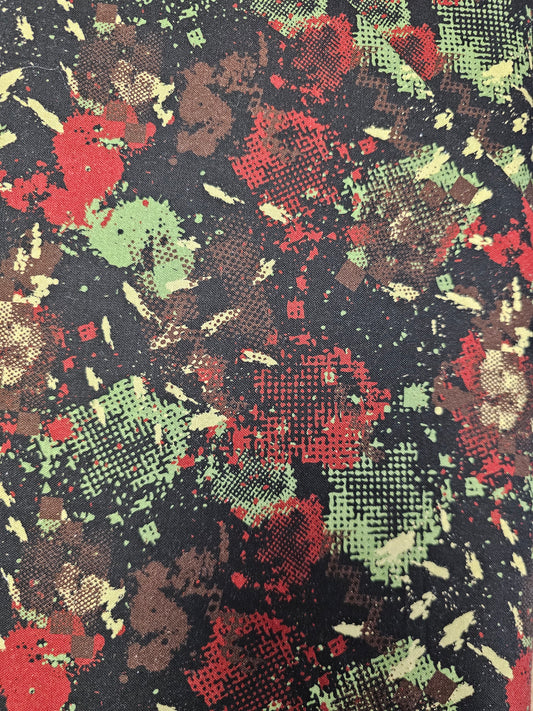 Mook Fabrics Paint Splatter Black 111634