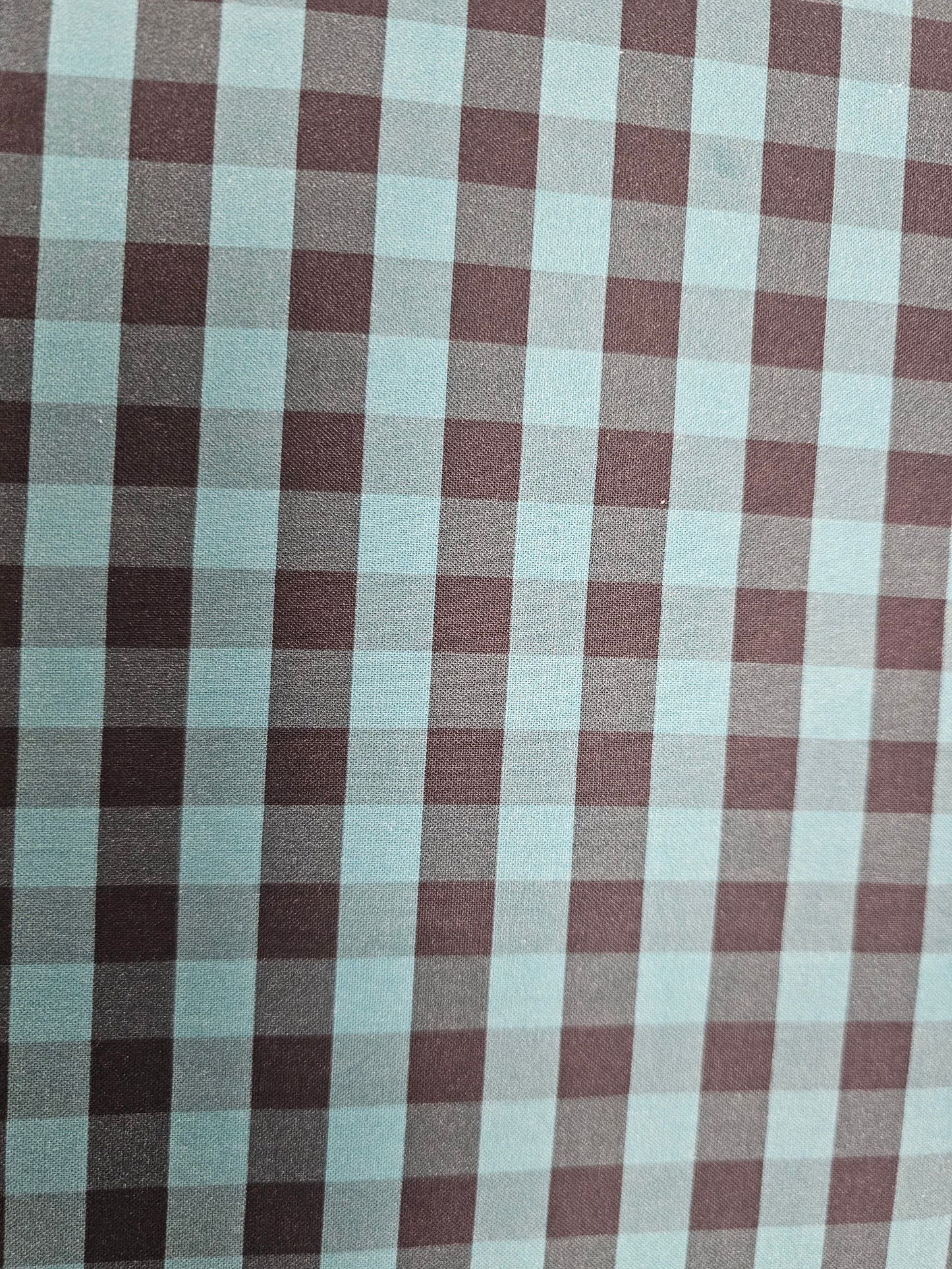 Mook Fabrics Teal and Black Plaid Forest 112262