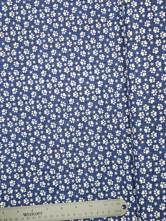 1066 Patriotic Paw Prints Blue