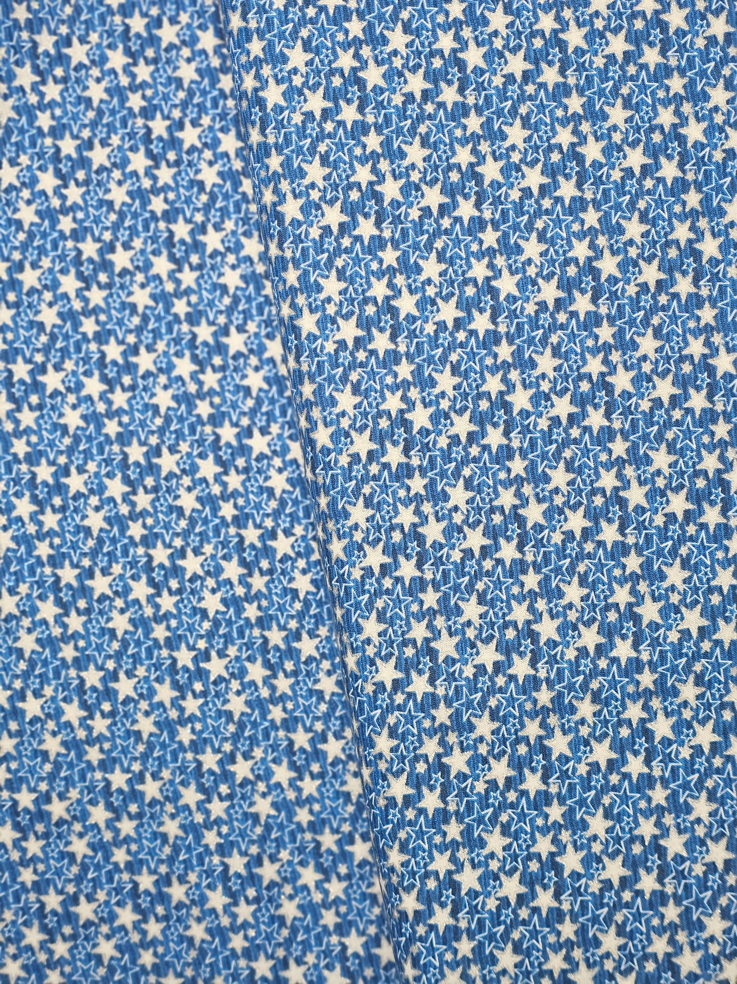 1070 Patriotic Tossed Blue Star Glitter