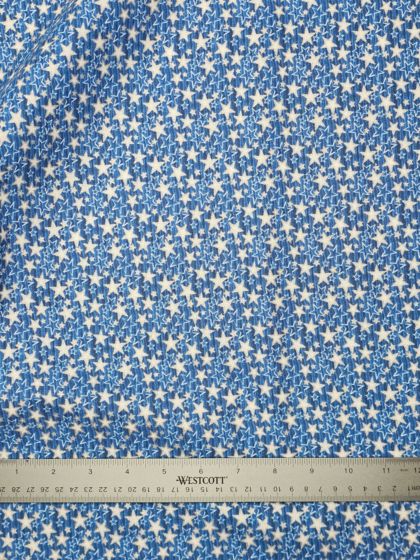 1070 Patriotic Tossed Blue Star Glitter