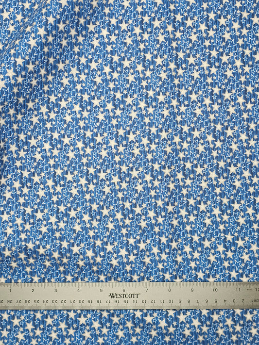 8791 Patriotic Tossed Blue Star Glitter
