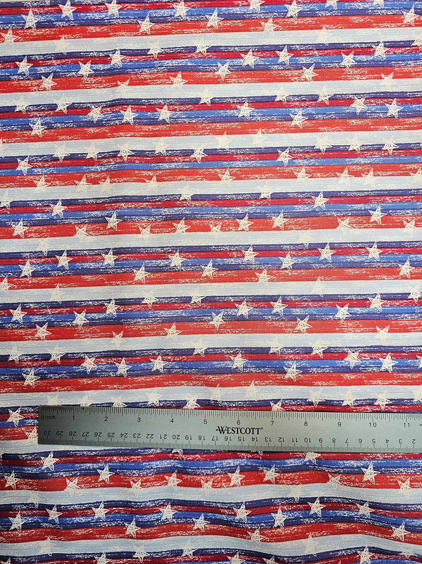 1069 Patriotic Stripes Sketched Stars Blue