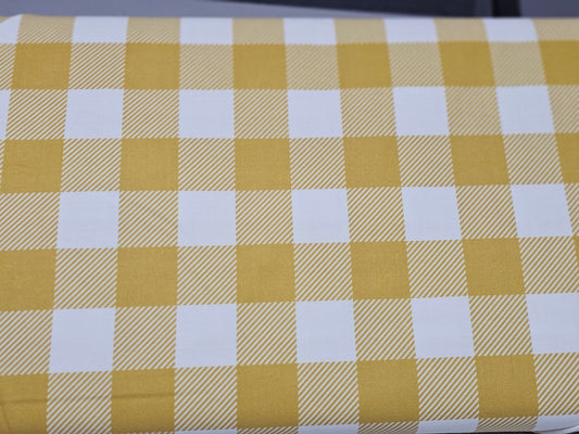8734 Paintbrush Studios Fabrics Buffalo Check 120-22049 Dijon Mustard