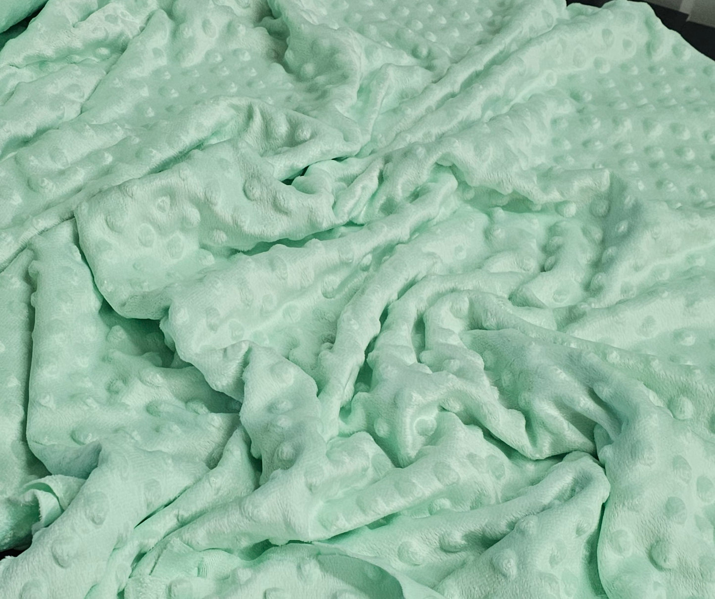 5020 Mook Fabrics Softee Dot Minky Solid Mint 33201