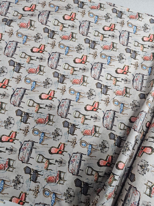 1413 Stof France LeQuilt Baroque 1 Multi Chairs