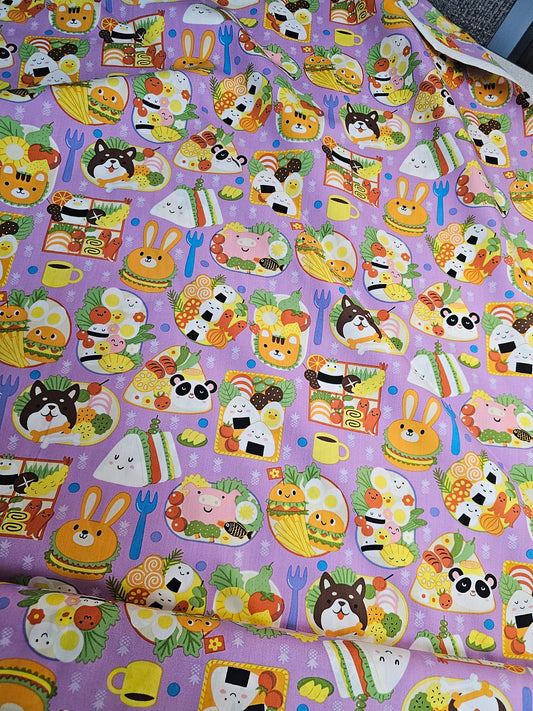 1655 Trans Pacific Textiles Kawaii Bento Lavender 0784908