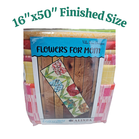 K6999F Flowers For Mom Tablerunner Kit 16"x50" Finished Size