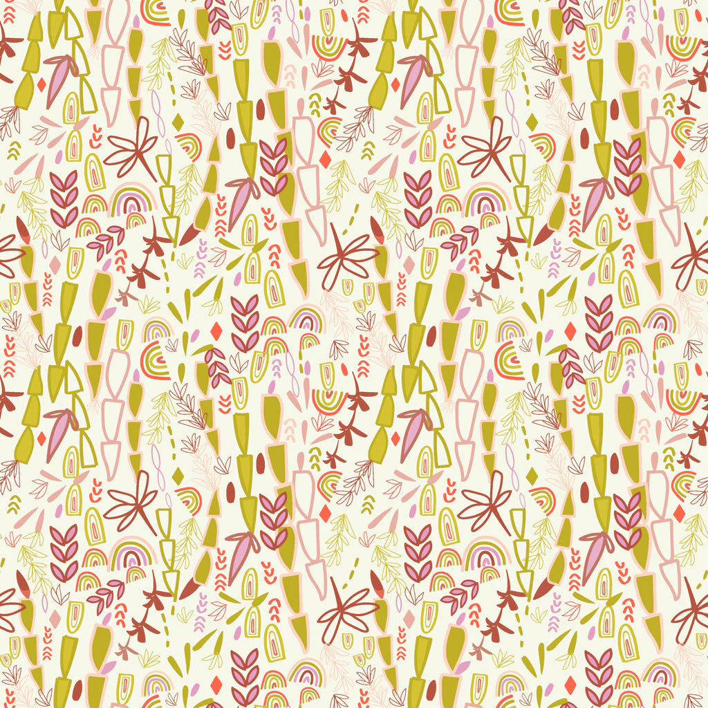 Clothworks Boho Garden Y3569-74 Raspberry