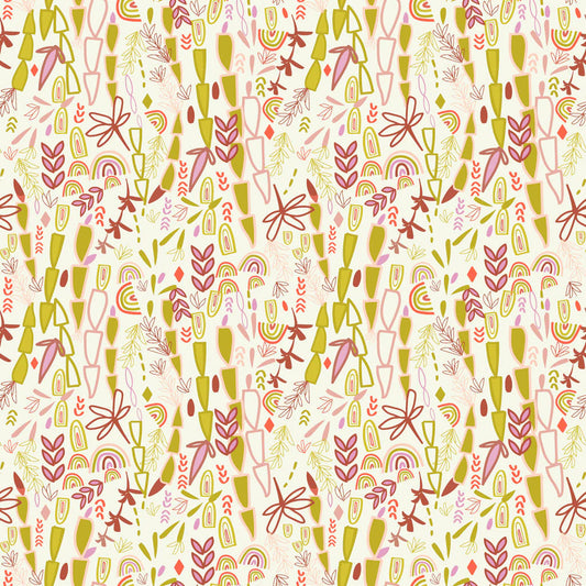 Clothworks Boho Garden Y3569-74 Raspberry