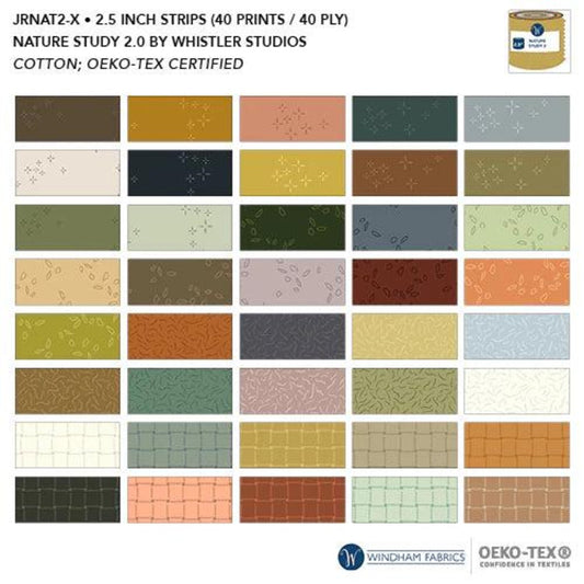 X2038 Windham Fabrics 2 1/2" Strip Set Nature Study 2.0