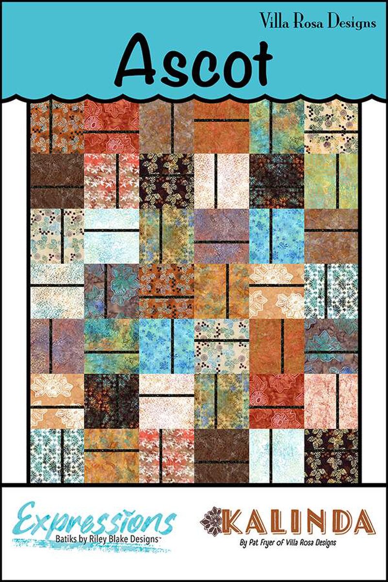 P2046 Ascot 57" x 67" Quilt Pattern by Villa Rosa Designs