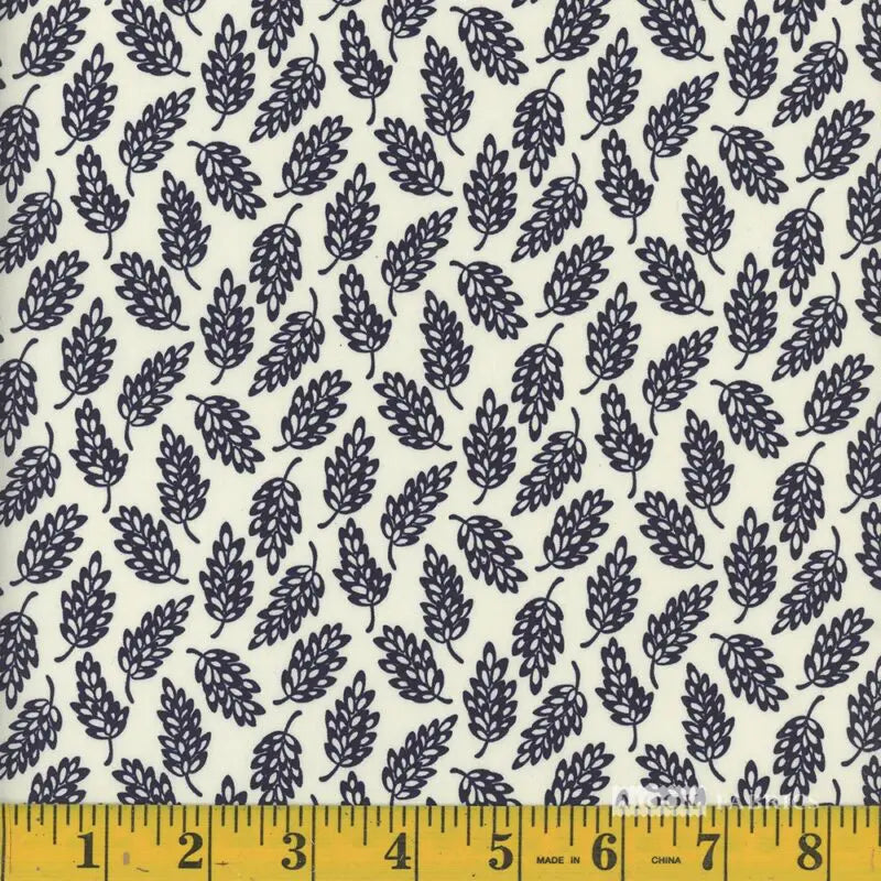 Mook Spring Time Falling Leaves Navy White 115653