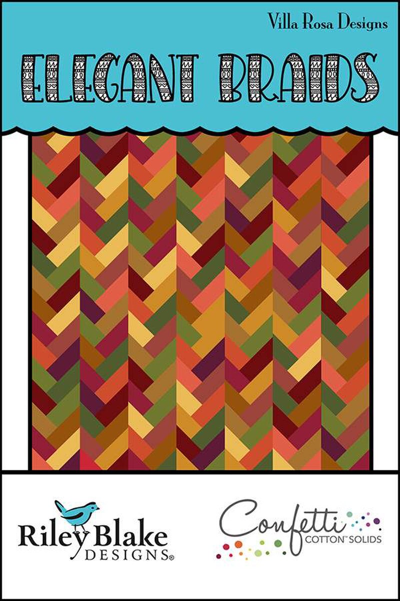 P2050 Elegant Braids 48" x 42" Quilt Pattern by Villa Rosa Designs