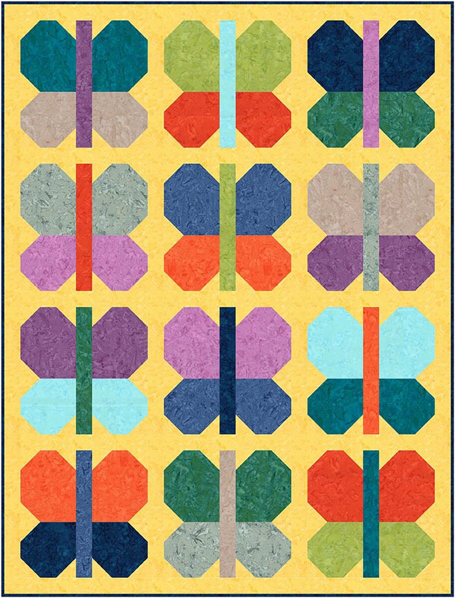 P2051 Kaleidoscope 56" x 74" Quilt Pattern by Villa Rosa Designs