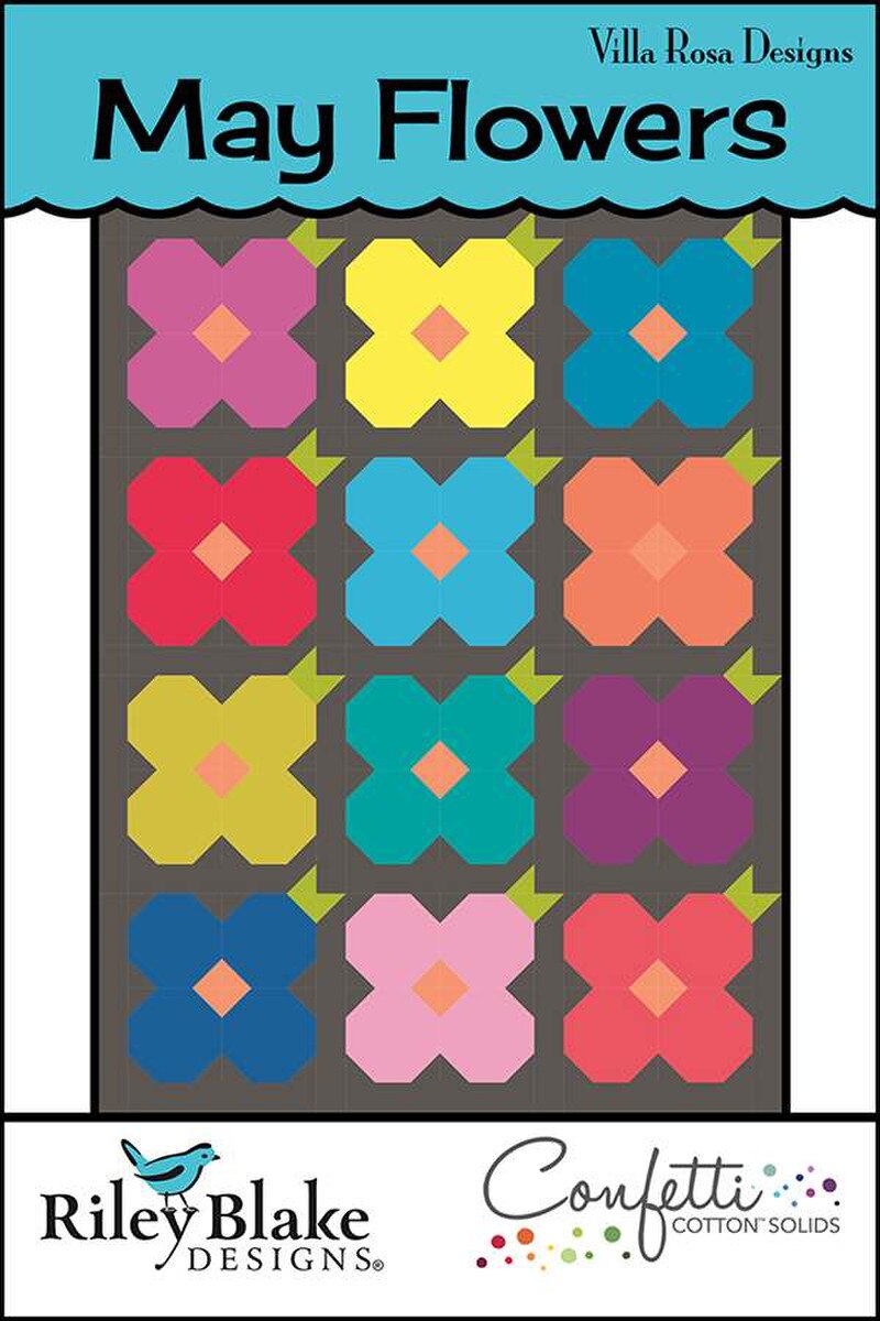 P2054 May Flowers 58" x 72" Quilt Pattern by Villa Rosa Designs