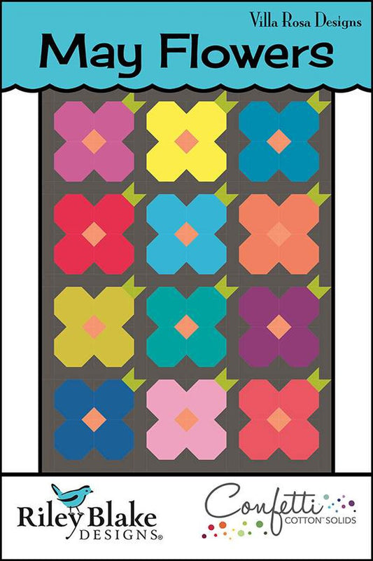 P2054 May Flowers 58" x 72" Quilt Pattern by Villa Rosa Designs