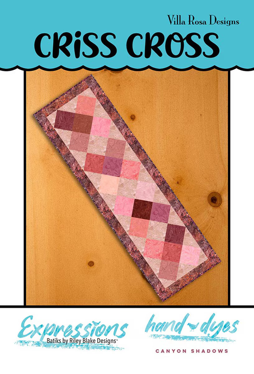 P2075 Criss Cross 17"x55" Table Runner Pattern by Villa Rosa Designs