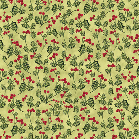 Benartex Holiday Charm Holly Berries