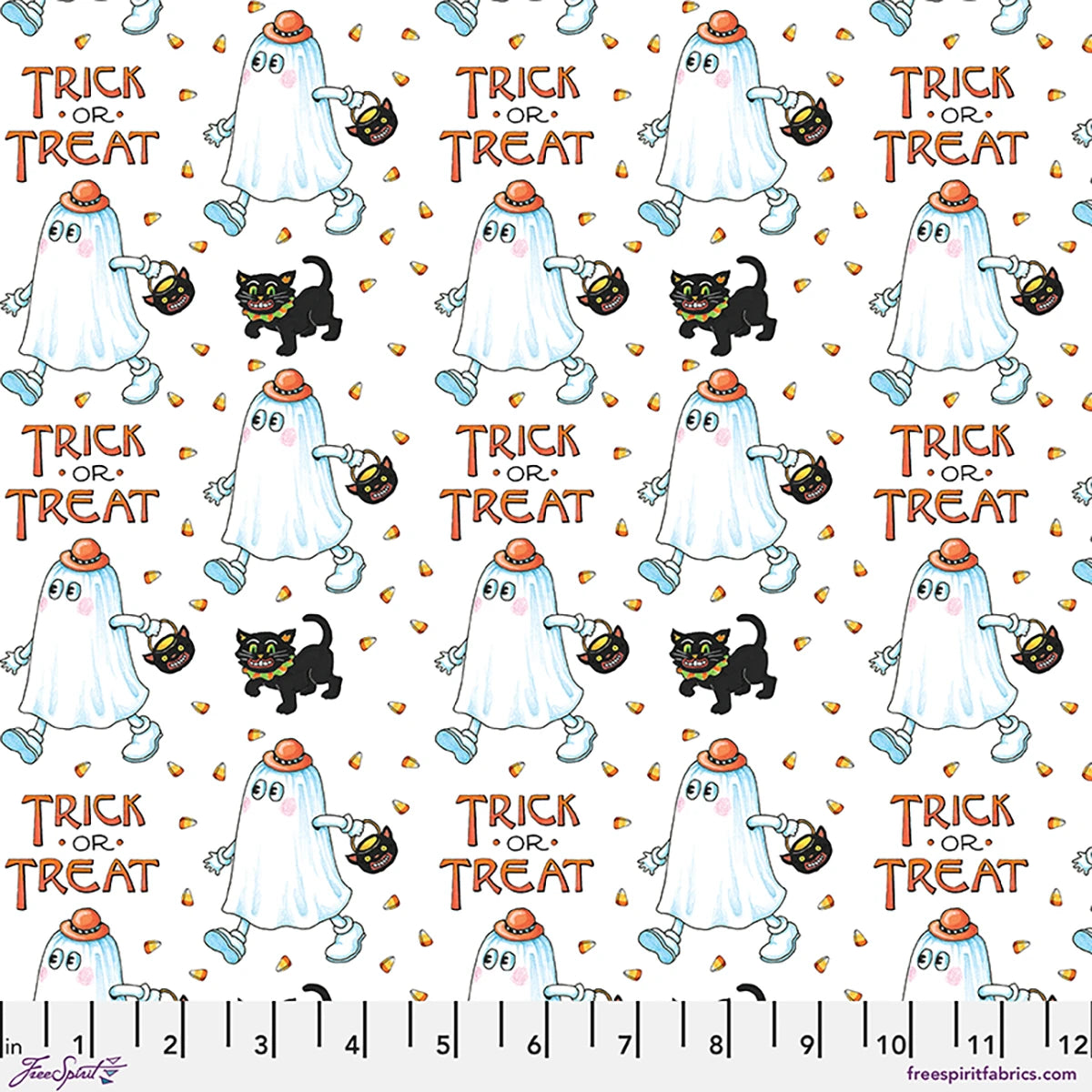 2168 FreeSpirit Mooklit Mischief Trick-Or-Treat White PWMY054