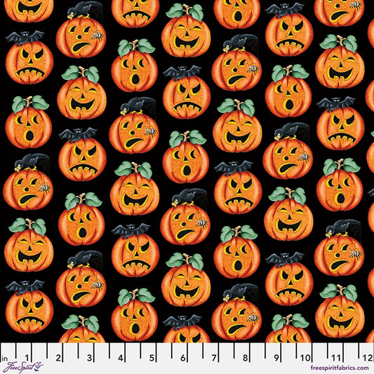 2170 FreeSpirit Moonlit Mischief Jack-O-Lanterns Black PWMY050