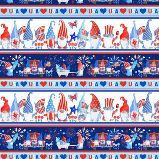 Benartex All American Gnomes American Stripe 12719-99