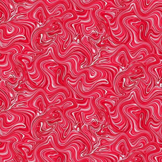 Benartex Hugs and Kisses Shimmery Marble Red 12568P-10