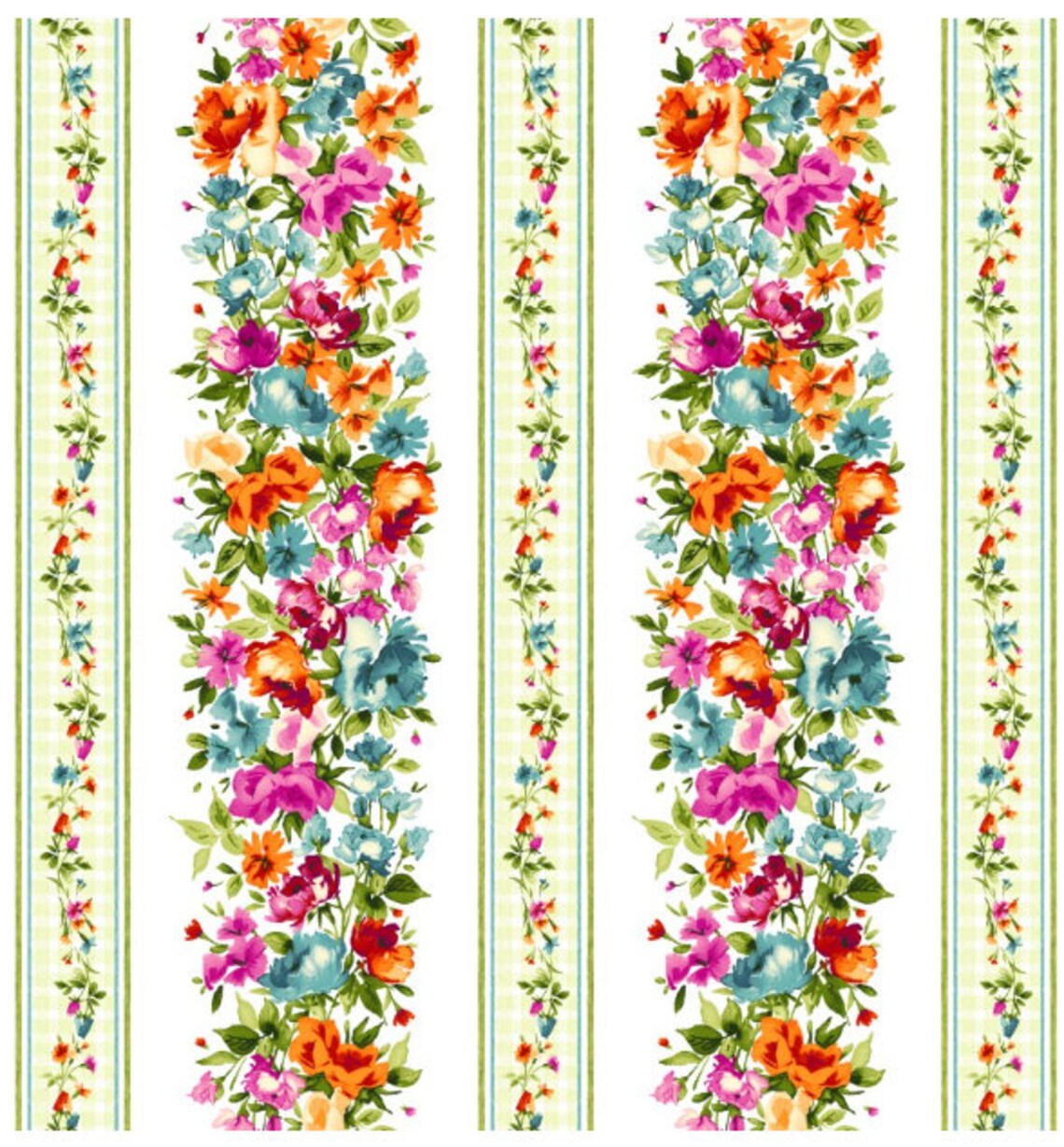 Maywood Studio Fabrics Bloom On! Border Stripe MAS10071-GZ