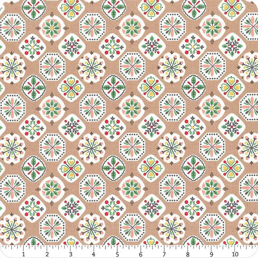 Riley Blake Stitch Nutmeg Applique C10923