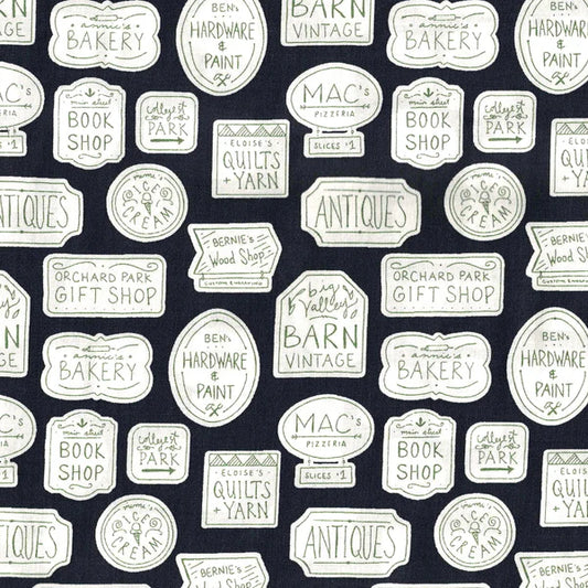 Clothworks Raised Treasure Hunting Y3416-53 Navy Blue