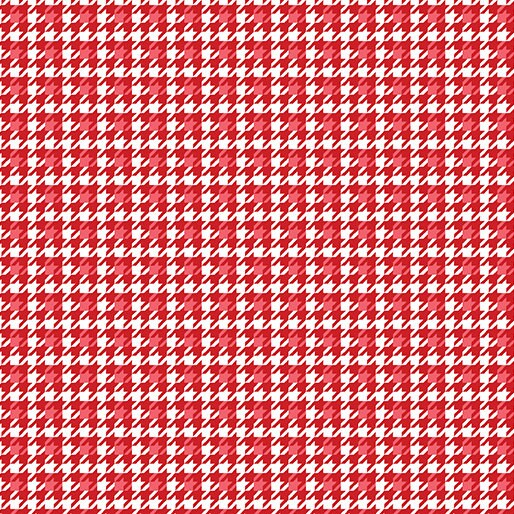 Benartex A Cozy Winter Houndstooth Cardinal 4584-21